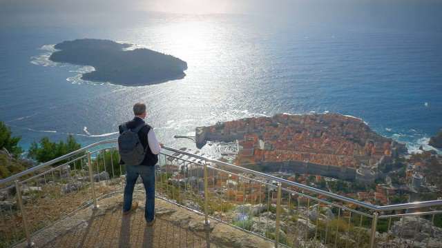 Looking out on Dubrovnik.