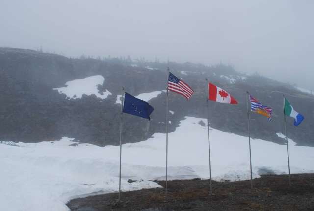 Flags from the White Pass Rail