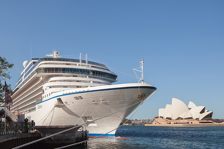 The 1,250-guest Marina, docked in Sydney