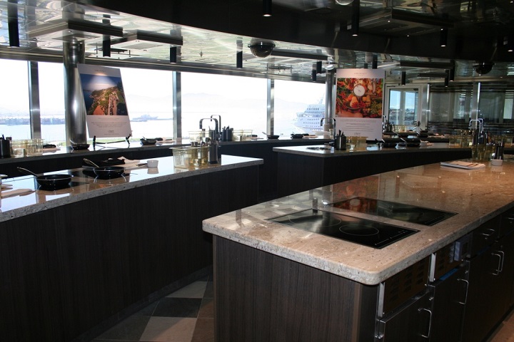 cooking classroom on cruise ship