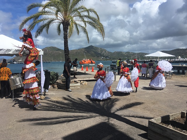 local dancers on a Caribbean beach