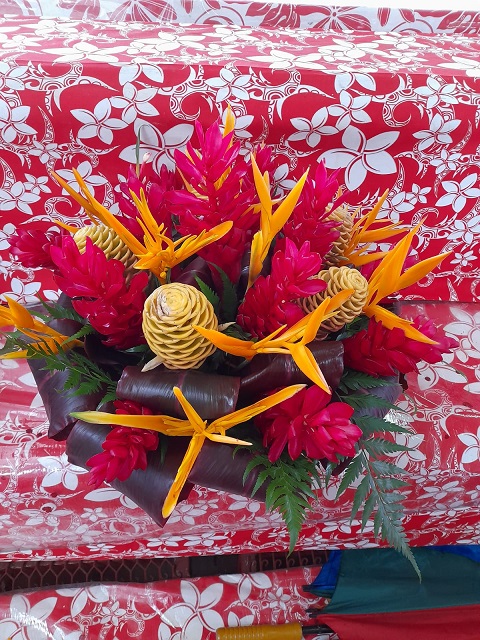 Polynesian floral arrangement