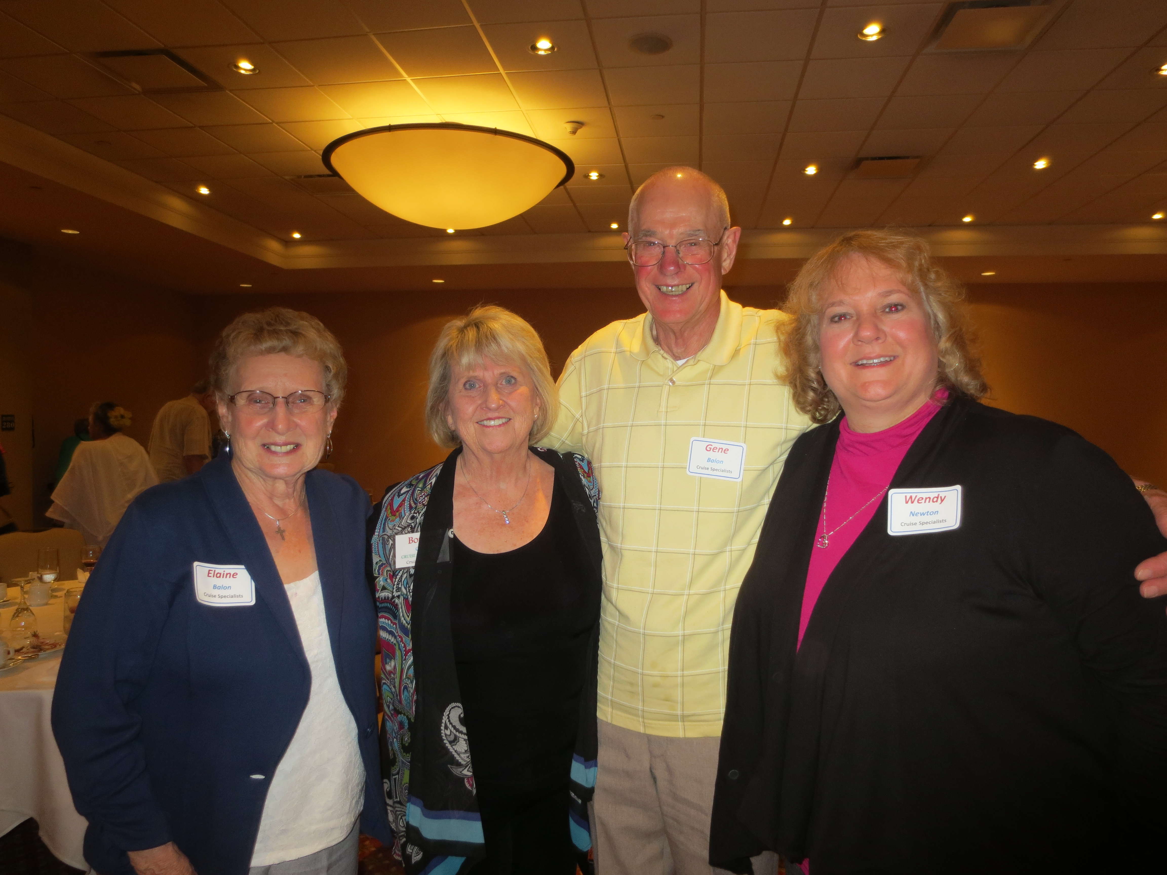 Guests Elaine, Gene and Wendy with Cruise Specialists' Bonnie C.