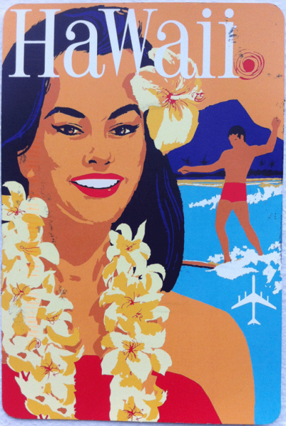Hawaii world cruise postcard