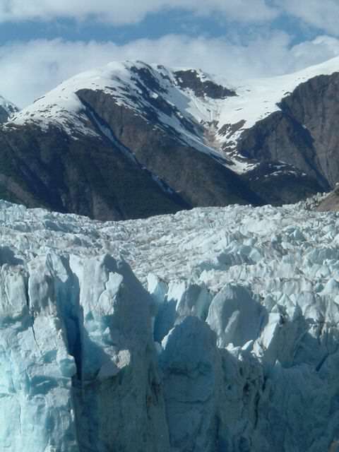 Looking at the Sawyer Glacier in Alaska