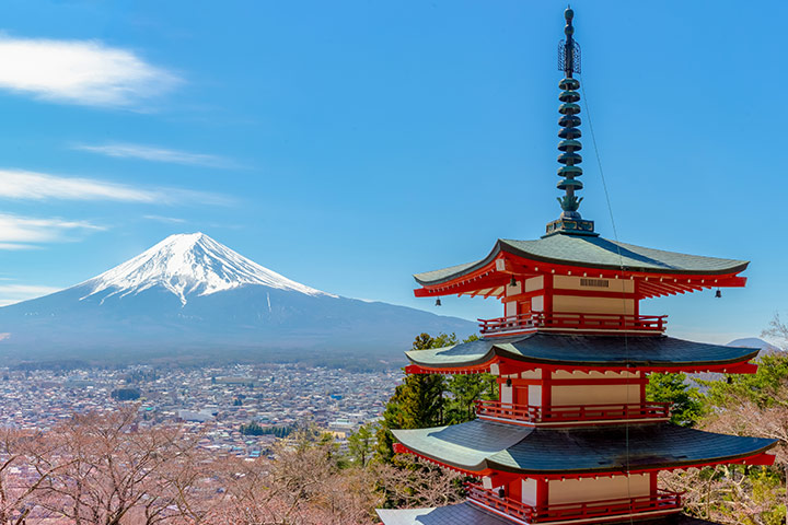 Tokyo and Mt Fuji