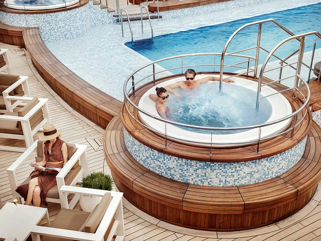 people relaxing in a Jacuzzi