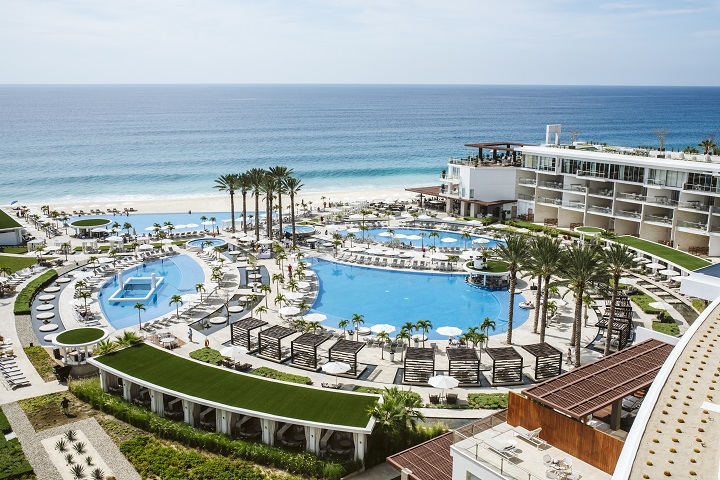 luxury resort pool and beach