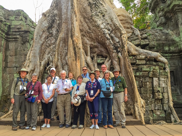 travelers at Angkor Wat