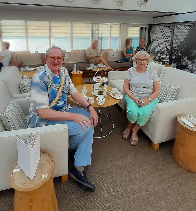 tea time on a cruise ship
