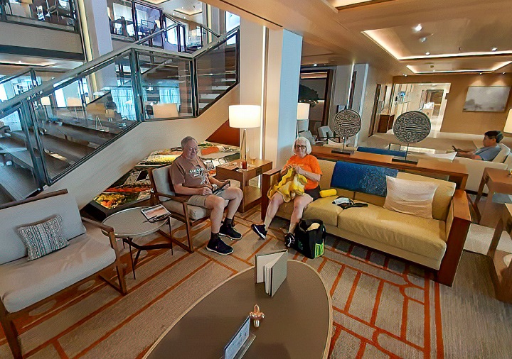 relaxing on a cruise ship