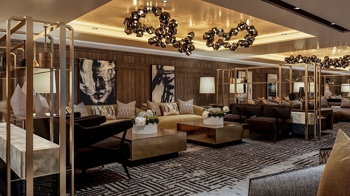 club-like lounge on cruise ship