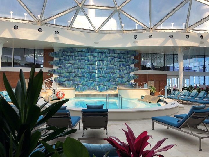 covered pool area on cruise ship