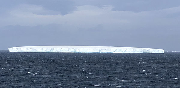 Tabular icebergs in the Antarctic Sound
