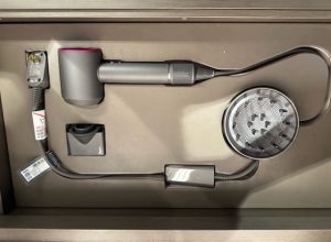 Dyson hairdryer on EXPLORA I