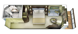 Veranda Stateroom Rendering
