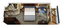Veranda Stateroom Rendering